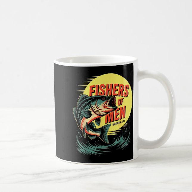 Taza De Café Christian Angler Fishers Of Men Matthew 4 19 Verse (Derecha)