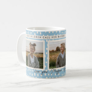 Taza De Café Christian Blessed Mom Collage de fotos Keepsake Bl