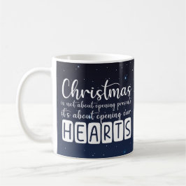 Taza De Café Christian Christmas heart and stars Mug