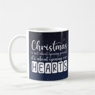 Taza De Café Christian Christmas heart and stars Mug