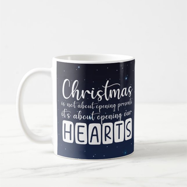 Taza De Café Christian Christmas heart and stars Mug (Izquierda)
