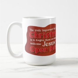 Taza De Café Christian Christmas Open Heart mug