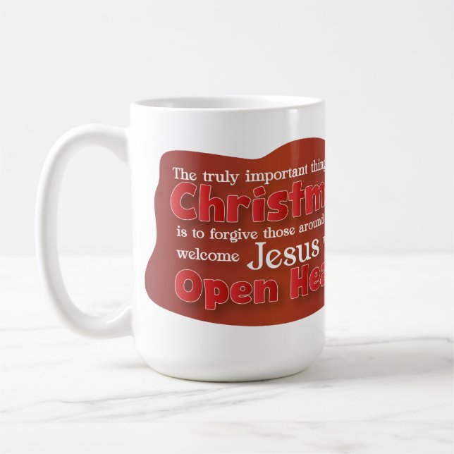 Taza De Café Christian Christmas Open Heart mug (Izquierda)