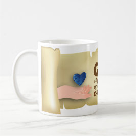 Taza De Café Christian Christmas Thank God blue heart Mug