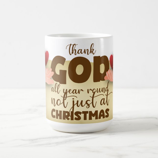Taza De Café Christian Christmas Thank God Mug (Centro)