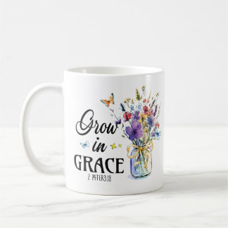 Taza De Café Christian Grow en Grace 2Peter 3 : 18