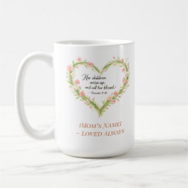 Taza De Café Christian Mother’s Day Floral Heart Mug