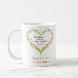 Taza De Café Christian Mother’s Day Floral Heart Mug