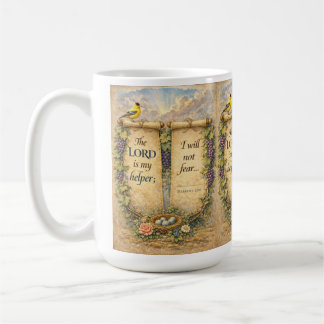 Taza De Café Christian Scripture Mug " The Lord Is My Helper" 