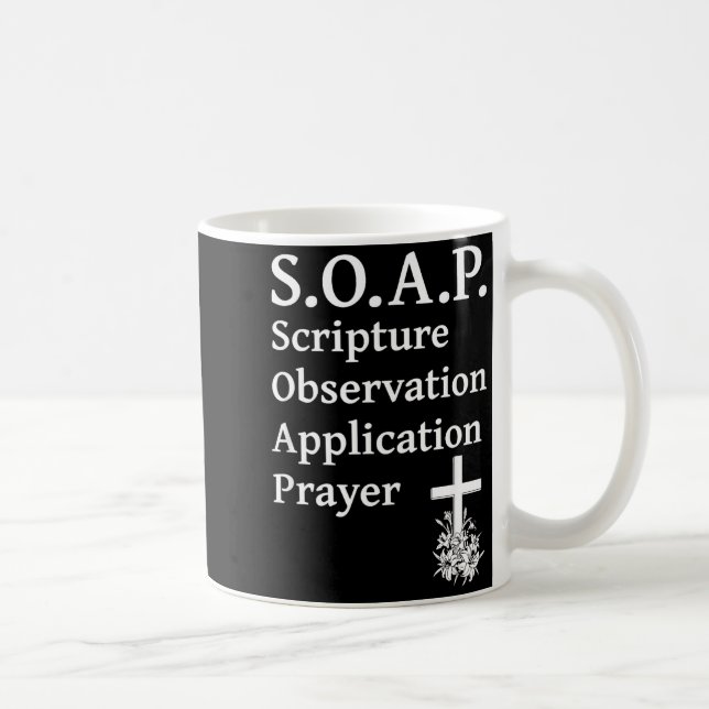 Taza De Café Christian Soap Scripture Observation Application P (Derecha)