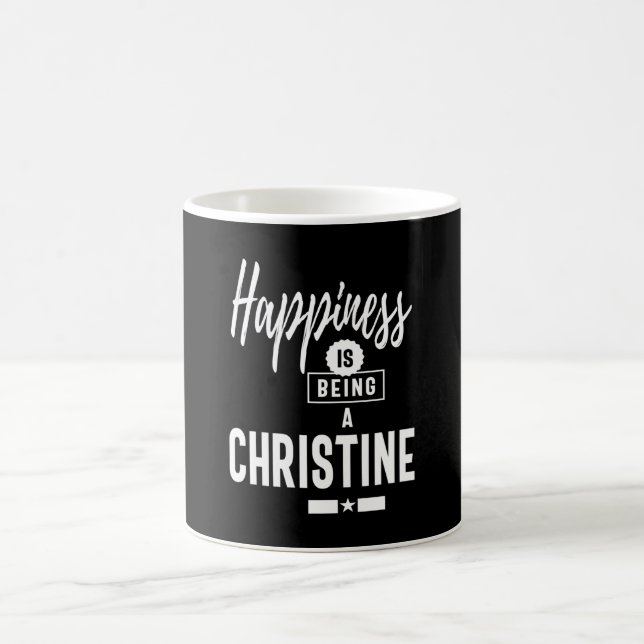 Taza De Café Christine Nombre personalizado Regalo de cumpleaño (Centro)