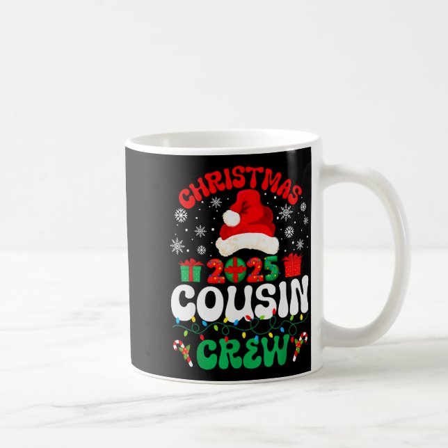 Taza De Café Christmas 2025 Cousin Crew Xmas Funny Matching Fam (Derecha)