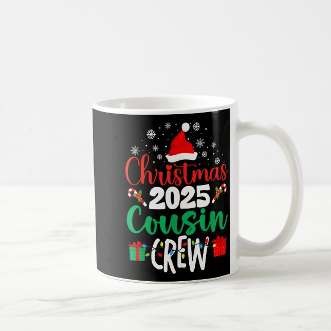 Taza De Café Christmas 2025 Cousin Crew Xmas Matching Family Gr (Derecha)