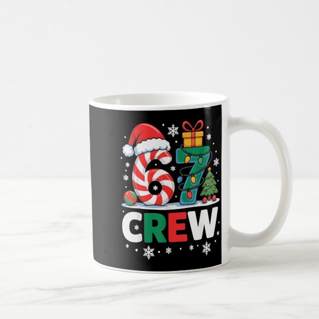 Taza De Café Christmas 67 Crew Brainrot Candy Cane Lights  (Derecha)