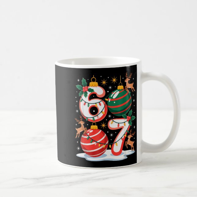 Taza De Café Christmas 67 Funny Xmas Six Seven Ugly Sweater 6-7 (Derecha)