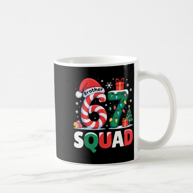 Taza De Café Christmas 67 Squad Brother 6-7 Funny Matching Cand (Derecha)