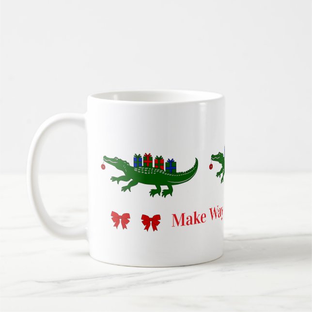 Taza De Café Christmas Alligator Mug (Izquierda)