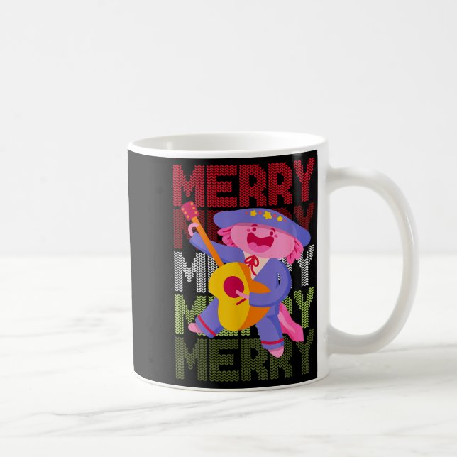 Taza De Café Christmas Axolotl Ugly Sweater Funny Christmas Sno (Derecha)