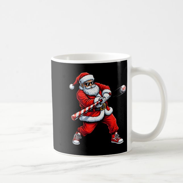 Taza De Café Christmas Baseball Player Santa Funny Xmas Boys Me (Derecha)