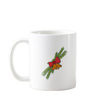 Christmas Bell Print with Pine & red bow wall art