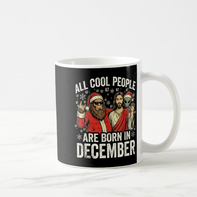 Taza De Café Christmas Birthday Humor Funny Jesus Born In Decem (Derecha)