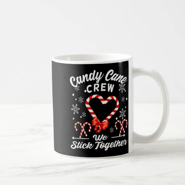 Taza De Café Christmas Candy Cane Crew 2025 Heart Holiday Famil (Derecha)