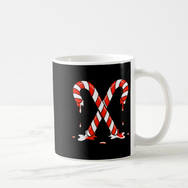 Taza De Café Christmas Candy Cane Drip Boys Girls Kids  (Derecha)