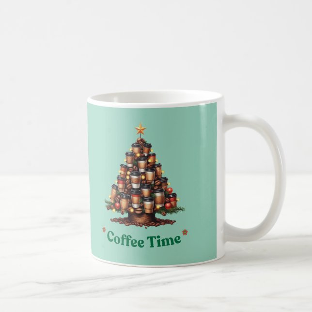 Taza De Café Christmas Coffee Tree Coffee Mug (Derecha)