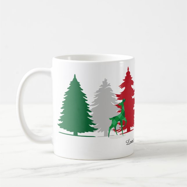 Taza De Café Christmas color trees (Izquierda)