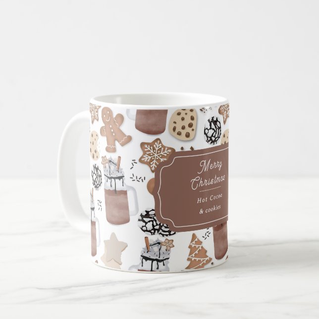 Taza De Café Christmas Cookies and Hot Cocoa Holiday Baking (Anverso izquierdo)