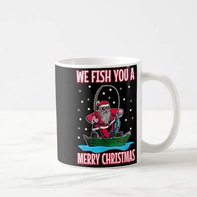 Taza De Café Christmas Costume Fisherman Fishing Funny Cool San (Derecha)