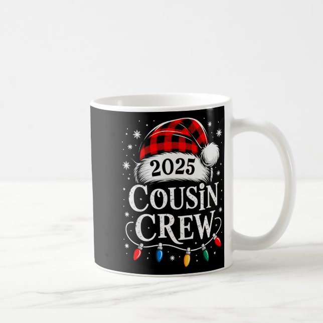 Taza De Café Christmas Cousin Crew 2025 Matching Xmas Family Pa (Derecha)