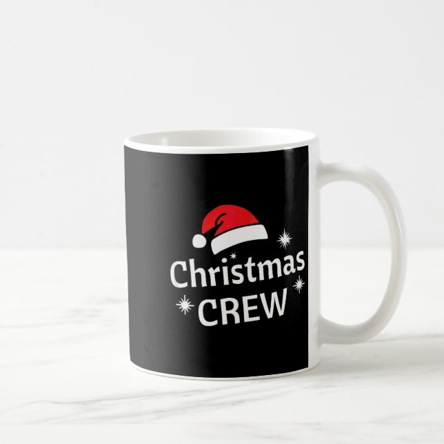 Taza De Café Christmas Crew Santa's Hat Merry Xmas  (Derecha)