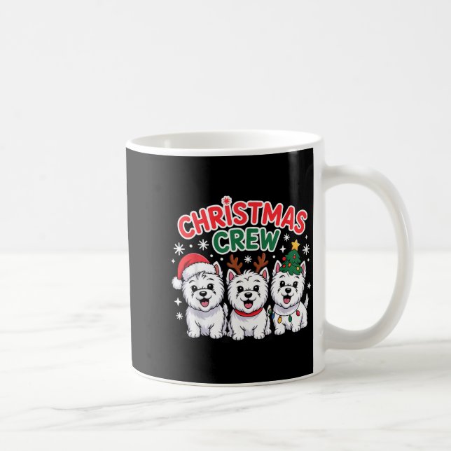 Taza De Café Christmas Crew Westie Christmas West Highland Whit (Derecha)