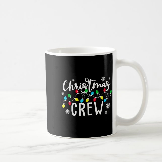 Taza De Café Christmas Crew Xmas Lights Family Matching Pajamas (Derecha)