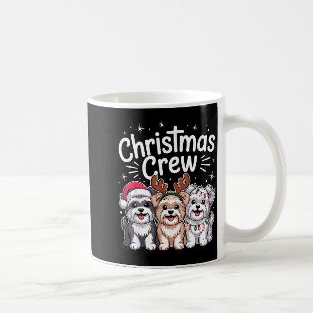 Taza De Café Christmas Crew Xmas Puppy Dog Breed Funny Christma (Derecha)