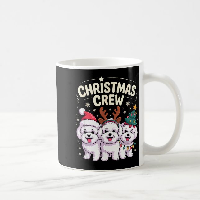 Taza De Café Christmas Crew Xmas Puppy Dog Funny Christmas Bich (Derecha)