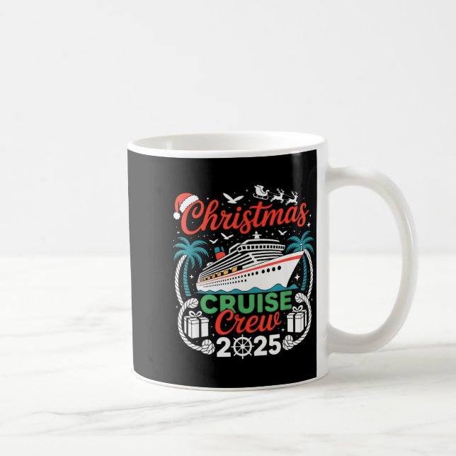 Taza De Café Christmas Cruise Crew 2025 Matching  (Derecha)