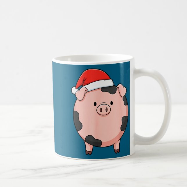 Taza De Café Christmas Cute G Round Nk G Holiday Art  (Derecha)