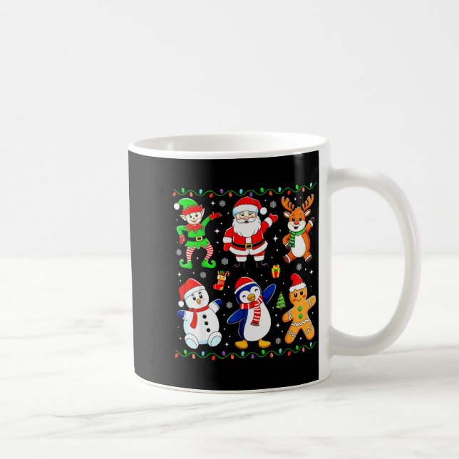 Taza De Café Christmas Dabbing Santa Elf Friends Boys Girls Men (Derecha)
