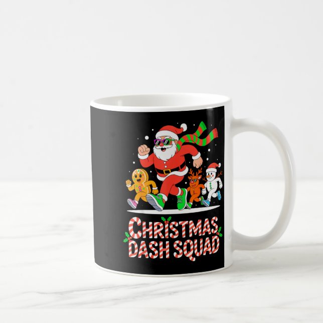 Taza De Café Christmas Dash Squad Running Runner Marathon Team  (Derecha)