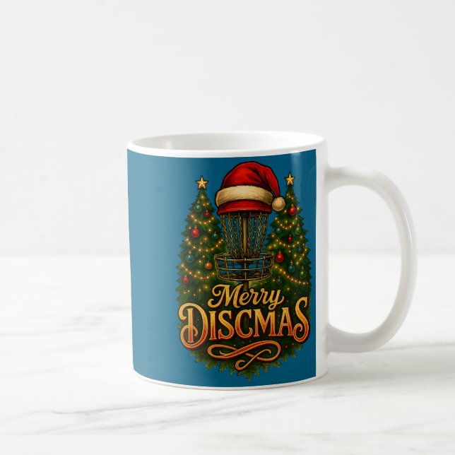 Taza De Café Christmas Disc Golf Merry Discmas  (Derecha)