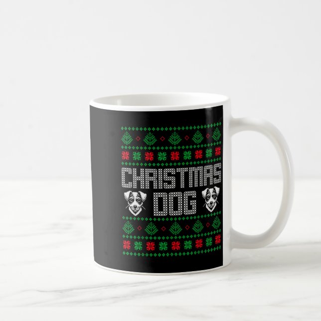 Taza De Café Christmas Dog Dad Sweater Jack Russell Pajama Men  (Derecha)