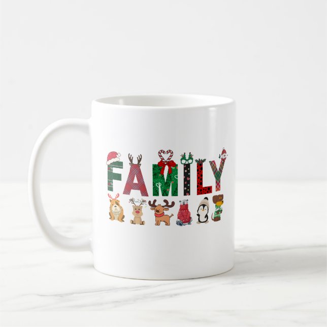 Taza De Café Christmas Family Matching Shirts | holiday family  (Izquierda)
