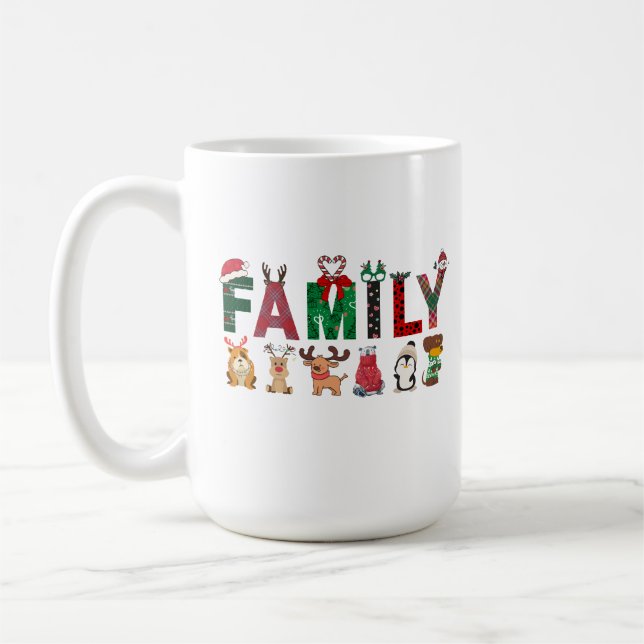 Taza De Café Christmas Family Matching Shirts | holiday family  (Izquierda)