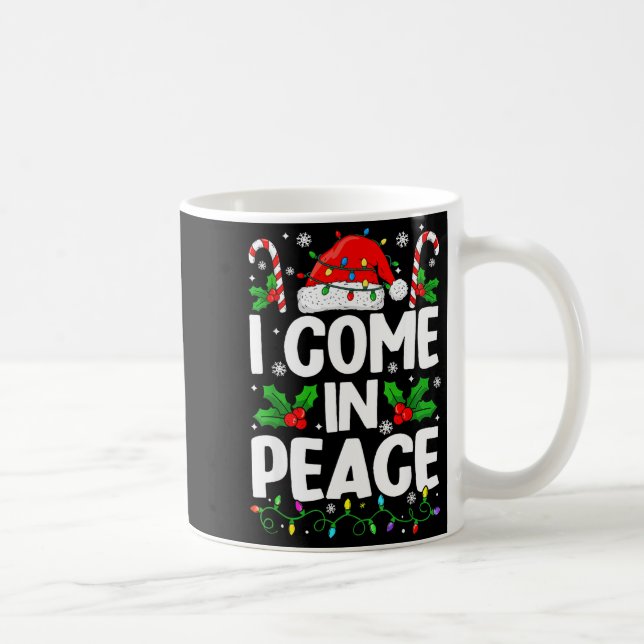 Taza De Café Christmas Funny I Come In Peace Couple Matching Me (Derecha)