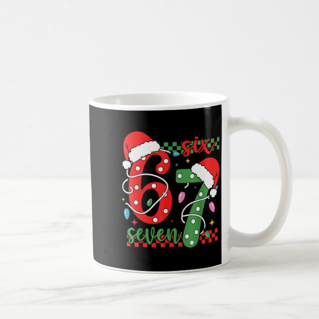 Taza De Café Christmas Funny Six Seven 6 7 Meme Gen Alpha Slang (Derecha)
