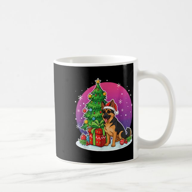 Taza De Café Christmas German Shepherd Santa Hat Xmas Men Women (Derecha)