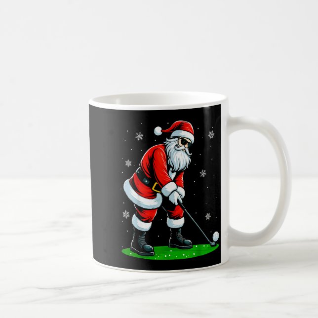 Taza De Café Christmas Golf Santa Golfer Xmas Funny Christmas G (Derecha)