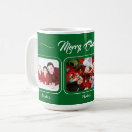 Taza De Café Christmas Green Family Mug